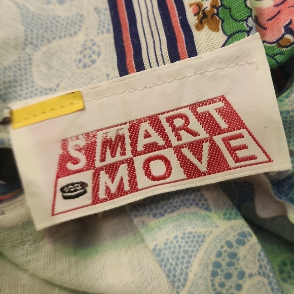 Vintage Smart Move 70s Blue PrairieDress Cotton Blend Sz 4 Bohemian Cottagecore - Picture 8 of 12